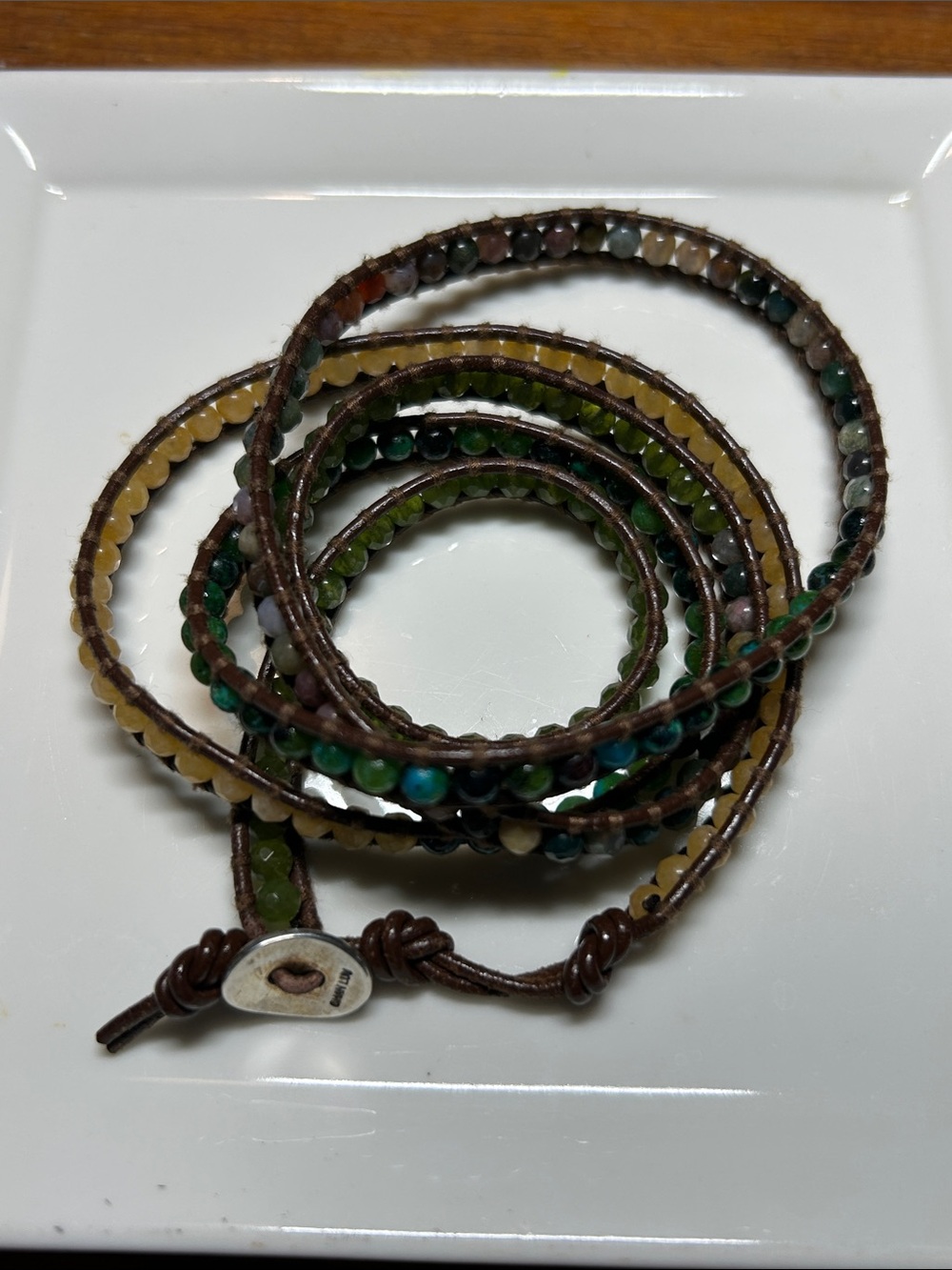 Chan Luu Multicolor Beaded Wrap Bracelet - Boho Leather Woven Style